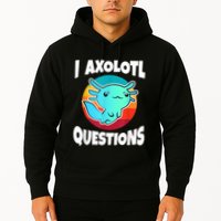 I Axolotl Questions Retro Funny Cute Axolotl Hoodie