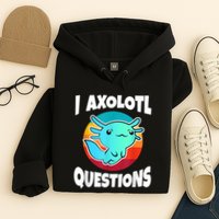 I Axolotl Questions Retro Funny Cute Axolotl Hoodie