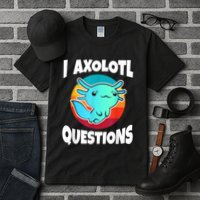 I Axolotl Questions Retro Funny Cute Axolotl Tall T-Shirt