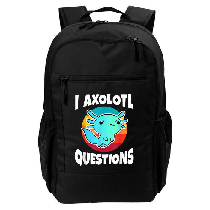 I Axolotl Questions Retro Funny Cute Axolotl Backpack