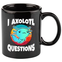 I Axolotl Questions Retro Funny Cute Axolotl 11oz C Handle Ceramic Mug