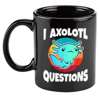 I Axolotl Questions Retro Funny Cute Axolotl 11oz C Handle Ceramic Mug