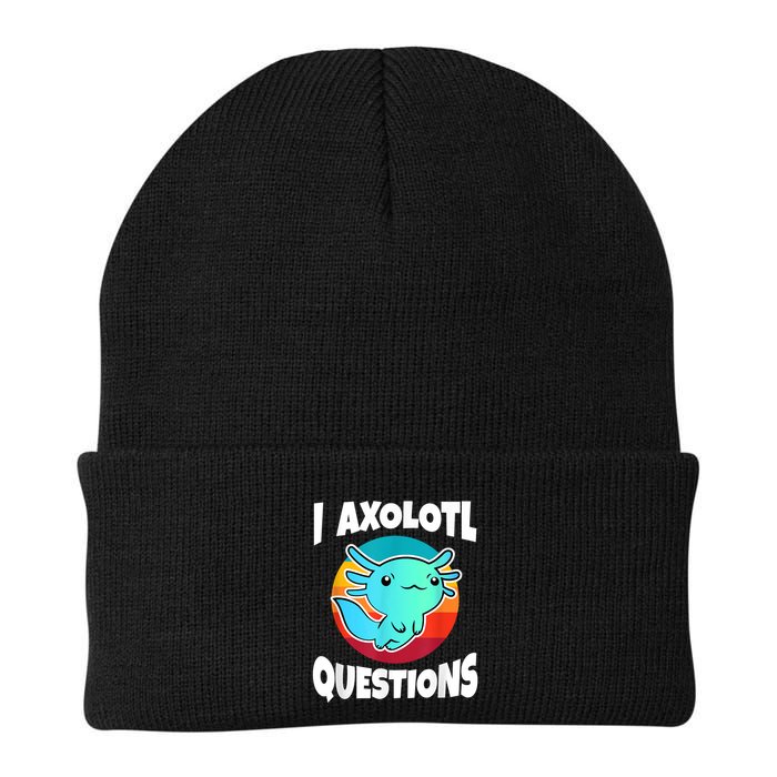 I Axolotl Questions Retro Funny Cute Axolotl Beanie