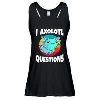 I Axolotl Questions Retro Funny Cute Axolotl Ladies Essential Flowy Tank