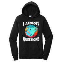 I Axolotl Questions Retro Funny Cute Axolotl Women's Pullover Hoodie
