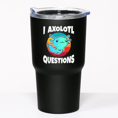 I Axolotl Questions Retro Funny Cute Axolotl Tumbler
