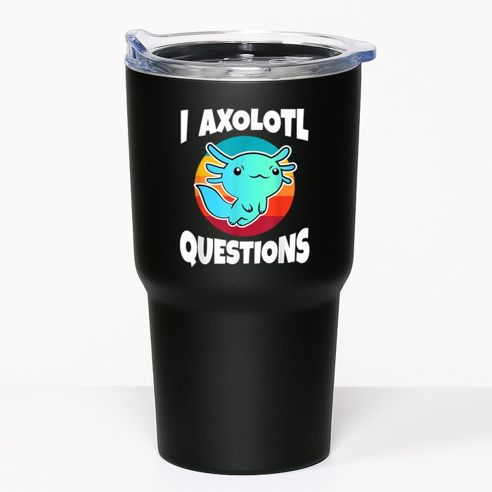 I Axolotl Questions Retro Funny Cute Axolotl Tumbler