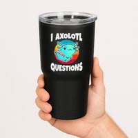 I Axolotl Questions Retro Funny Cute Axolotl Tumbler