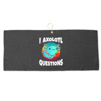 I Axolotl Questions Retro Funny Cute Axolotl Large Microfiber Waffle Golf Towel