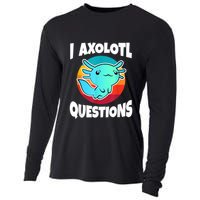 I Axolotl Questions Retro Funny Cute Axolotl Cooling Performance Long Sleeve Crew