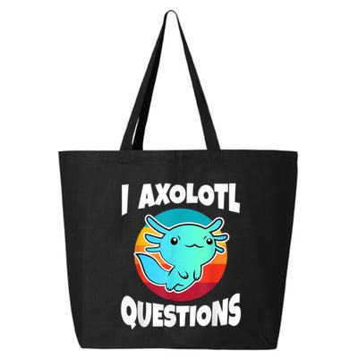 I Axolotl Questions Retro Funny Cute Axolotl 25L Jumbo Tote