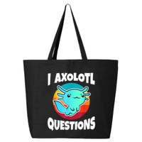 I Axolotl Questions Retro Funny Cute Axolotl 25L Jumbo Tote