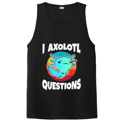 I Axolotl Questions Retro Funny Cute Axolotl PosiCharge Competitor Tank