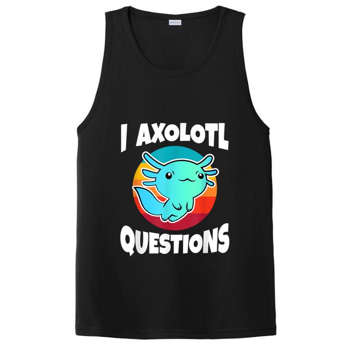 I Axolotl Questions Retro Funny Cute Axolotl PosiCharge Competitor Tank