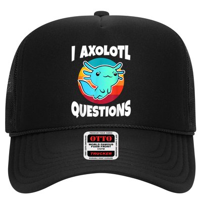I Axolotl Questions Retro Funny Cute Axolotl Trucker Hat