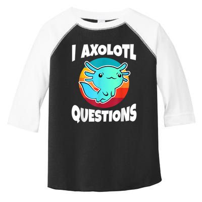 I Axolotl Questions Retro Funny Cute Axolotl Toddler Fine Jersey T-Shirt