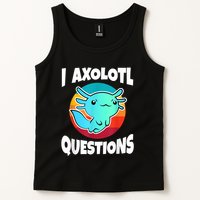 I Axolotl Questions Retro Funny Cute Axolotl Tank Top