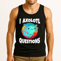 I Axolotl Questions Retro Funny Cute Axolotl Tank Top