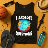 I Axolotl Questions Retro Funny Cute Axolotl Tank Top