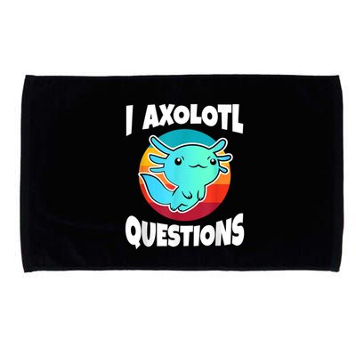 I Axolotl Questions Retro Funny Cute Axolotl Microfiber Hand Towel