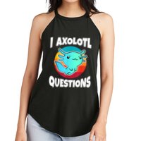 I Axolotl Questions Retro Funny Cute Axolotl Women's Perfect Tri Rocker Tank