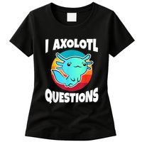 I Axolotl Questions Retro Funny Cute Axolotl Womens T-Shirt