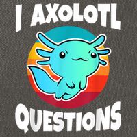 I Axolotl Questions Retro Funny Cute Axolotl Cotton Canvas Backpack