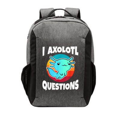 I Axolotl Questions Retro Funny Cute Axolotl Vector Backpack