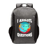 I Axolotl Questions Retro Funny Cute Axolotl Vector Backpack