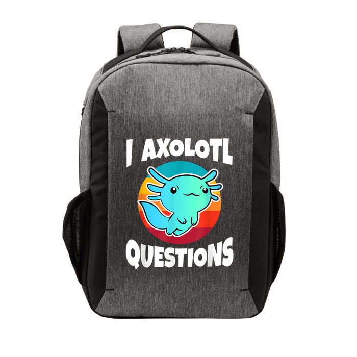 I Axolotl Questions Retro Funny Cute Axolotl Vector Backpack