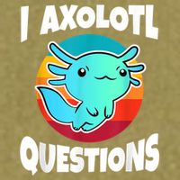 I Axolotl Questions Retro Funny Cute Axolotl Garment-Dyed Women's Muscle Tee