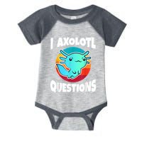 I Axolotl Questions Retro Funny Cute Axolotl Infant Baby Jersey Bodysuit