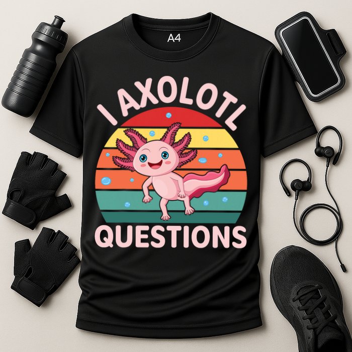 I Axolotl Questions Cute Axolotl Cooling Performance Crew T-Shirt