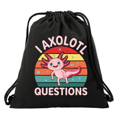 I Axolotl Questions Cute Axolotl Drawstring Bag
