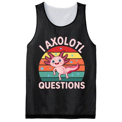 I Axolotl Questions Cute Axolotl Mesh Reversible Basketball Jersey Tank