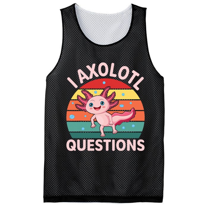 I Axolotl Questions Cute Axolotl Mesh Reversible Basketball Jersey Tank