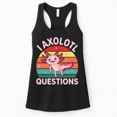 I Axolotl Questions Cute Axolotl Womens Tank Top
