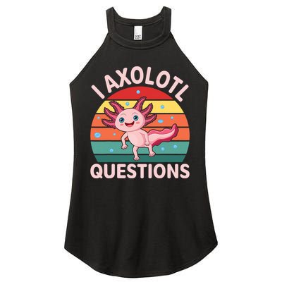 I Axolotl Questions Cute Axolotl Women's Perfect Tri Rocker Tank