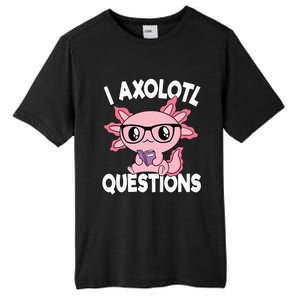 I Axolotl Questions Mexican Salamander Pink Axolotl Tall Fusion ChromaSoft Performance T-Shirt