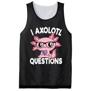 I Axolotl Questions Mexican Salamander Pink Axolotl Mesh Reversible Basketball Jersey Tank