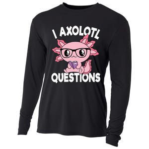 I Axolotl Questions Mexican Salamander Pink Axolotl Cooling Performance Long Sleeve Crew