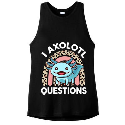  I Axolotl Questions Girl Women Cute Axolotl  Ladies PosiCharge Tri-Blend Wicking Tank