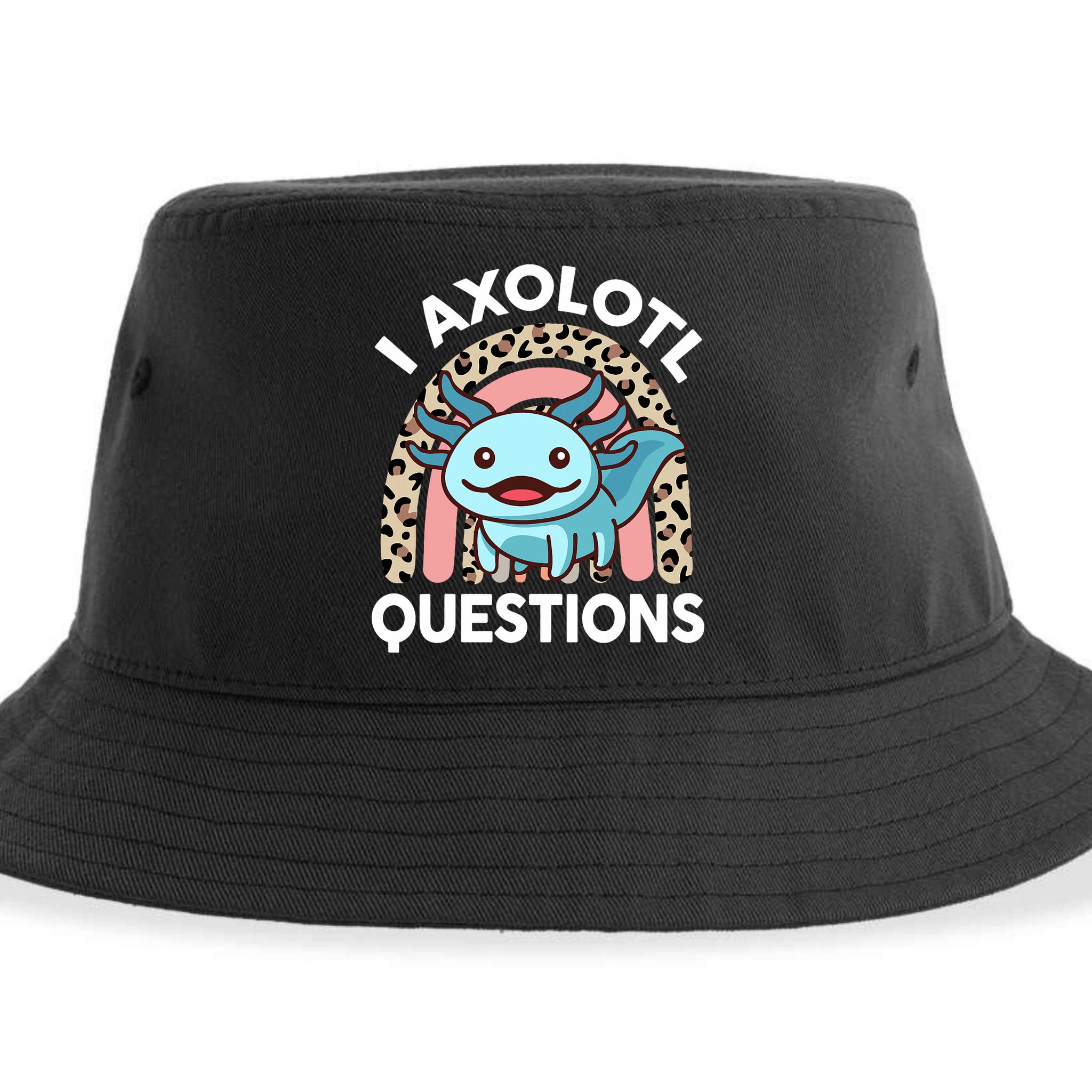  I Axolotl Questions Girl Women Cute Axolotl  Sustainable Bucket Hat