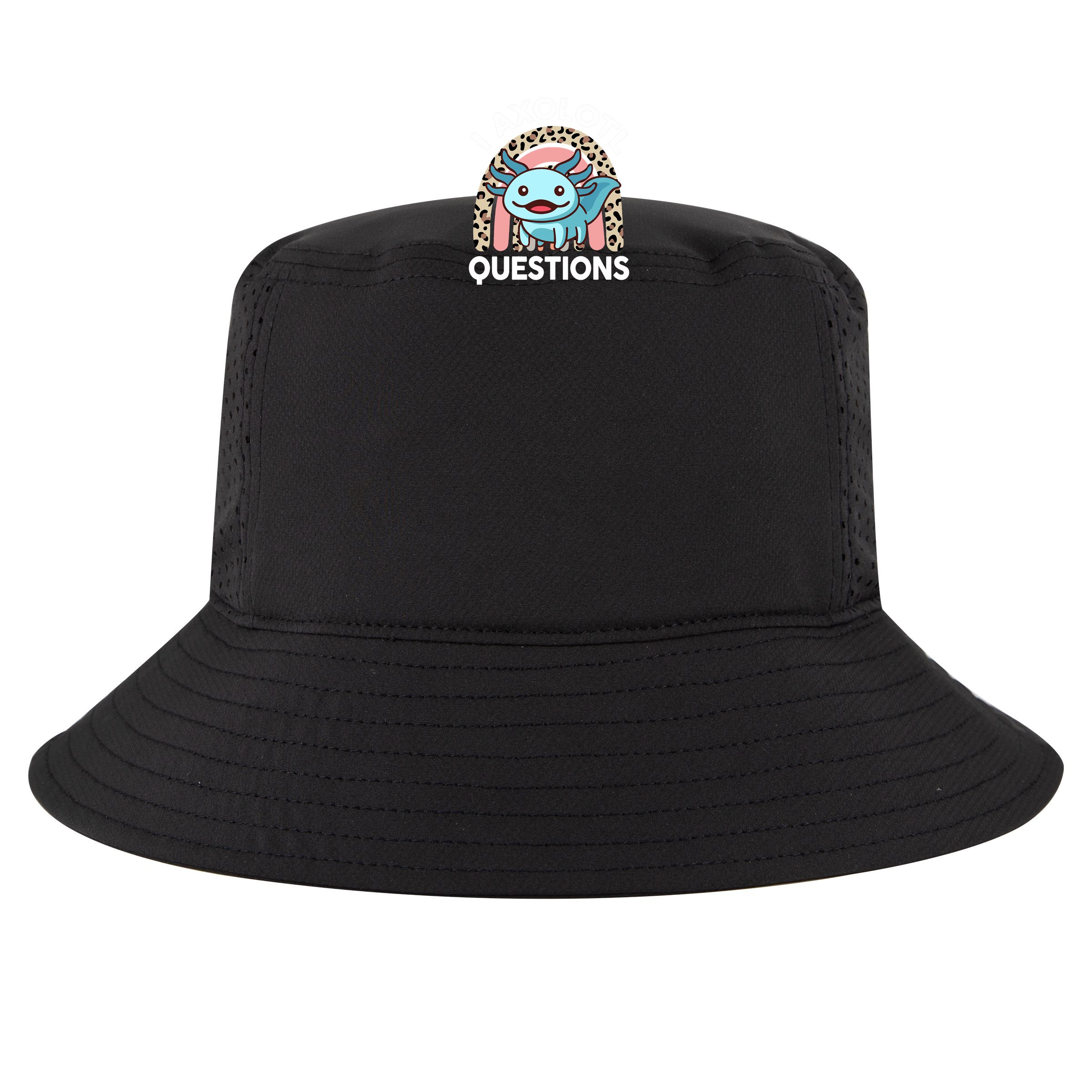  I Axolotl Questions Girl Women Cute Axolotl  Bucket Hat
