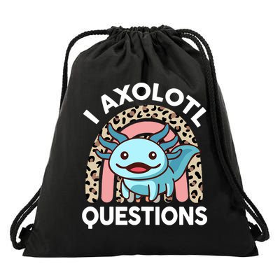  I Axolotl Questions Girl Women Cute Axolotl  Drawstring Bag
