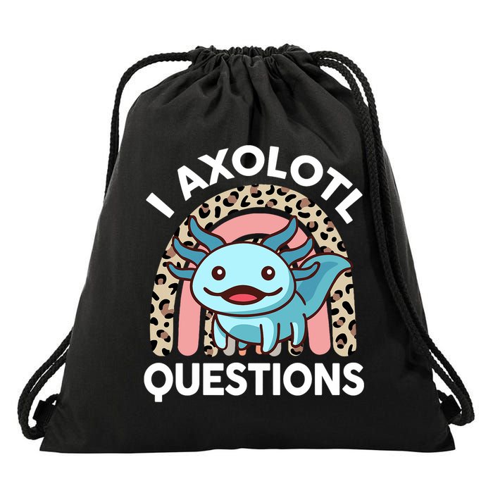  I Axolotl Questions Girl Women Cute Axolotl  Drawstring Bag