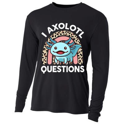  I Axolotl Questions Girl Women Cute Axolotl  Cooling Performance Long Sleeve Crew