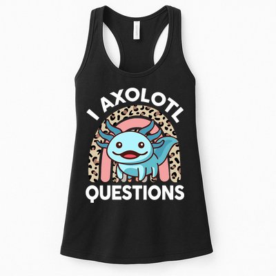  I Axolotl Questions Girl Women Cute Axolotl  Womens Tank Top