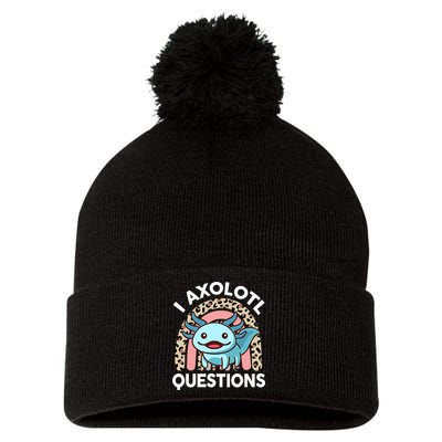 I Axolotl Questions Girl Women Cute Axolotl  Pom Pom 12in Knit Beanie