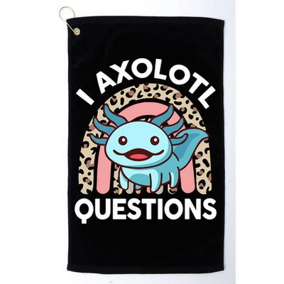  I Axolotl Questions Girl Women Cute Axolotl  Golf Towel